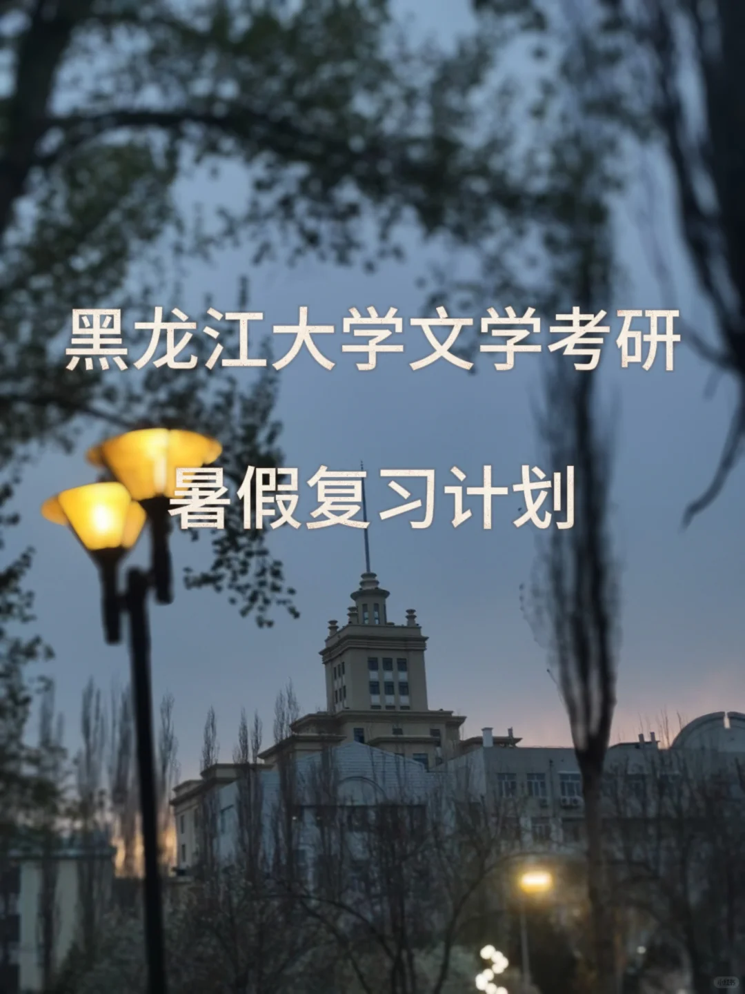 黑大文学考研暑假复习小提示来啦