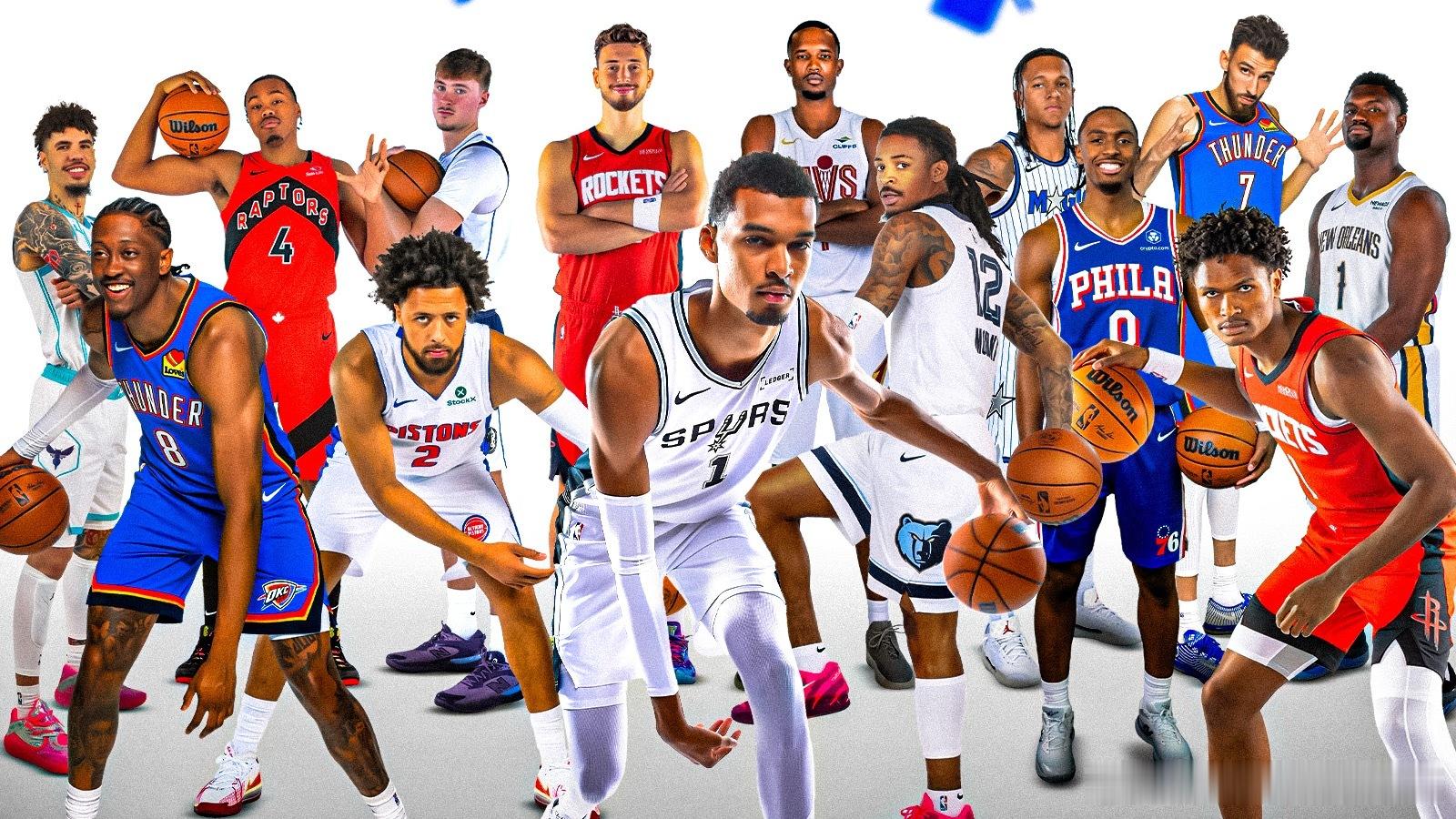 NBA官方公布了最新一期球队战力榜，火箭排行第七1-10名：雷霆、掘金、骑士、尼