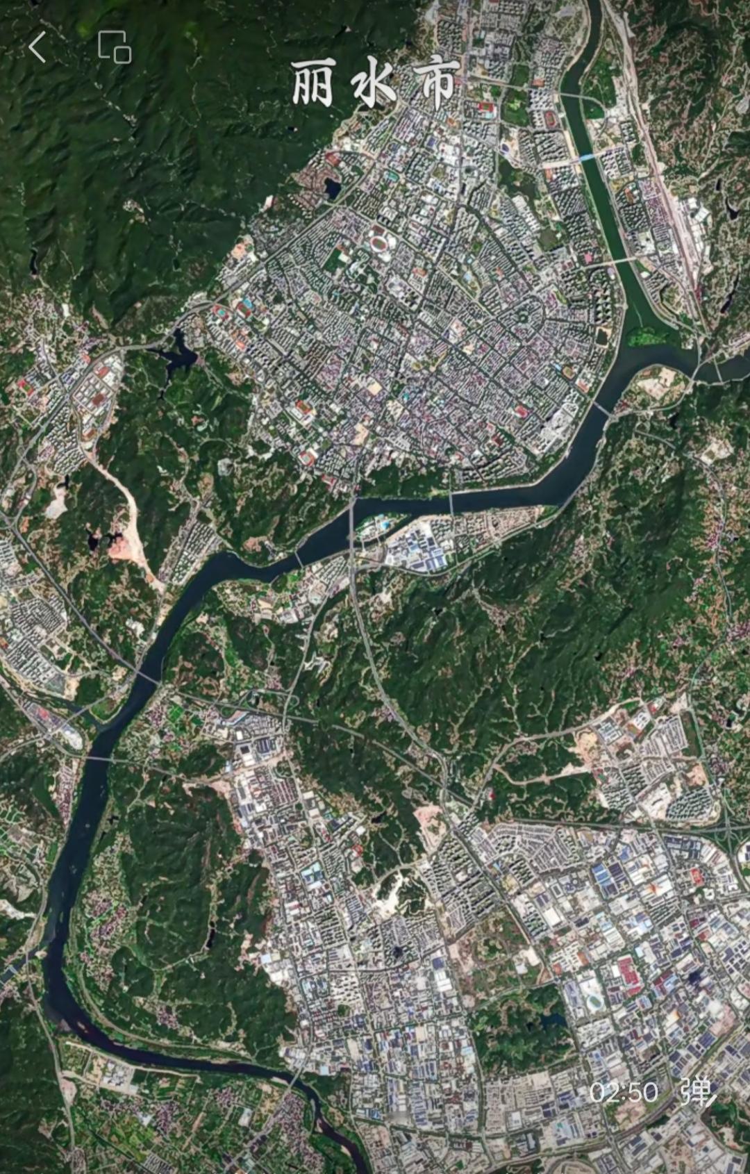 浙江省丽水市高清卫星图