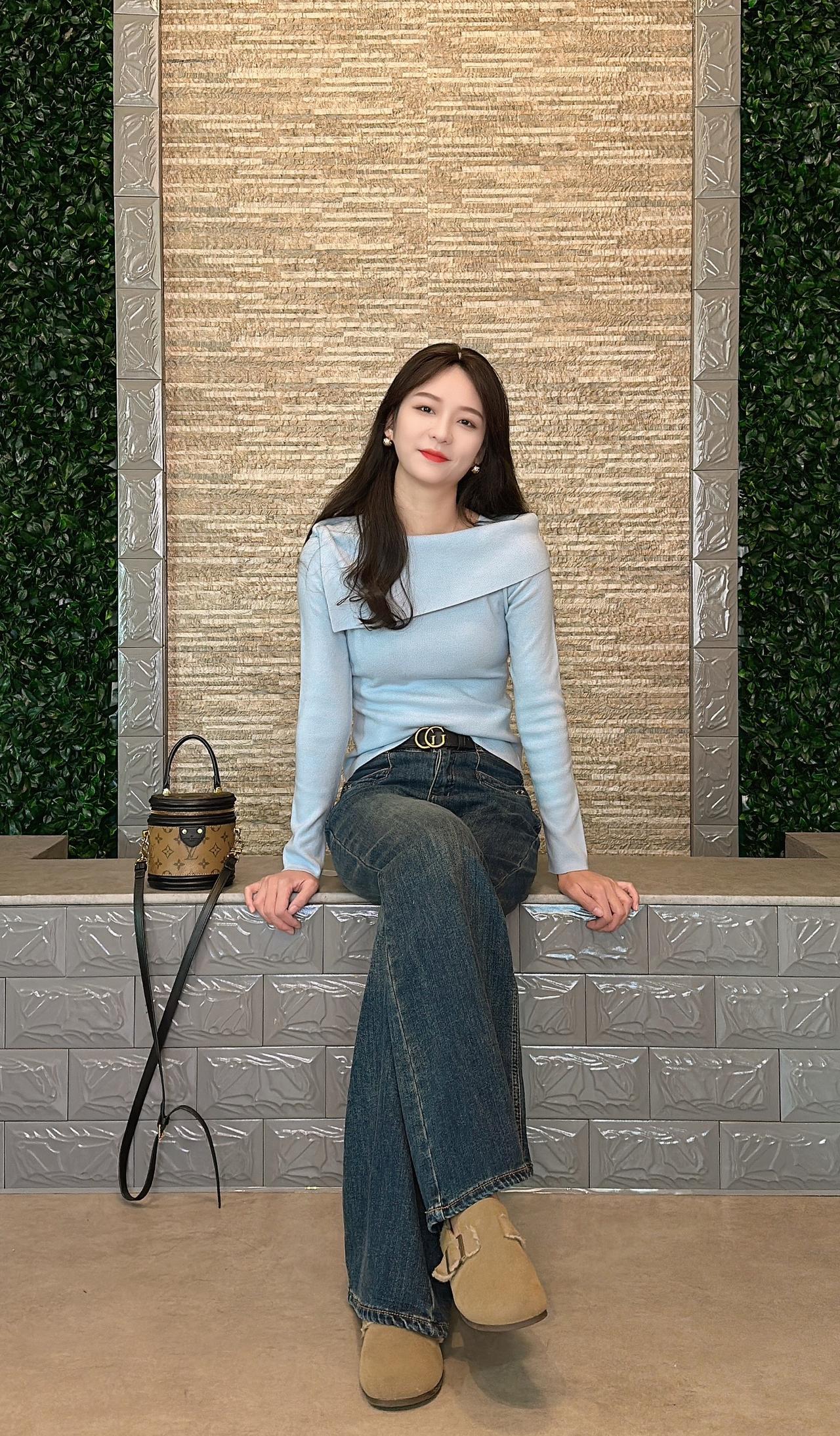 有的人之所以迷人是因为她擅 做自己针织毛衣 冬季穿搭 女装