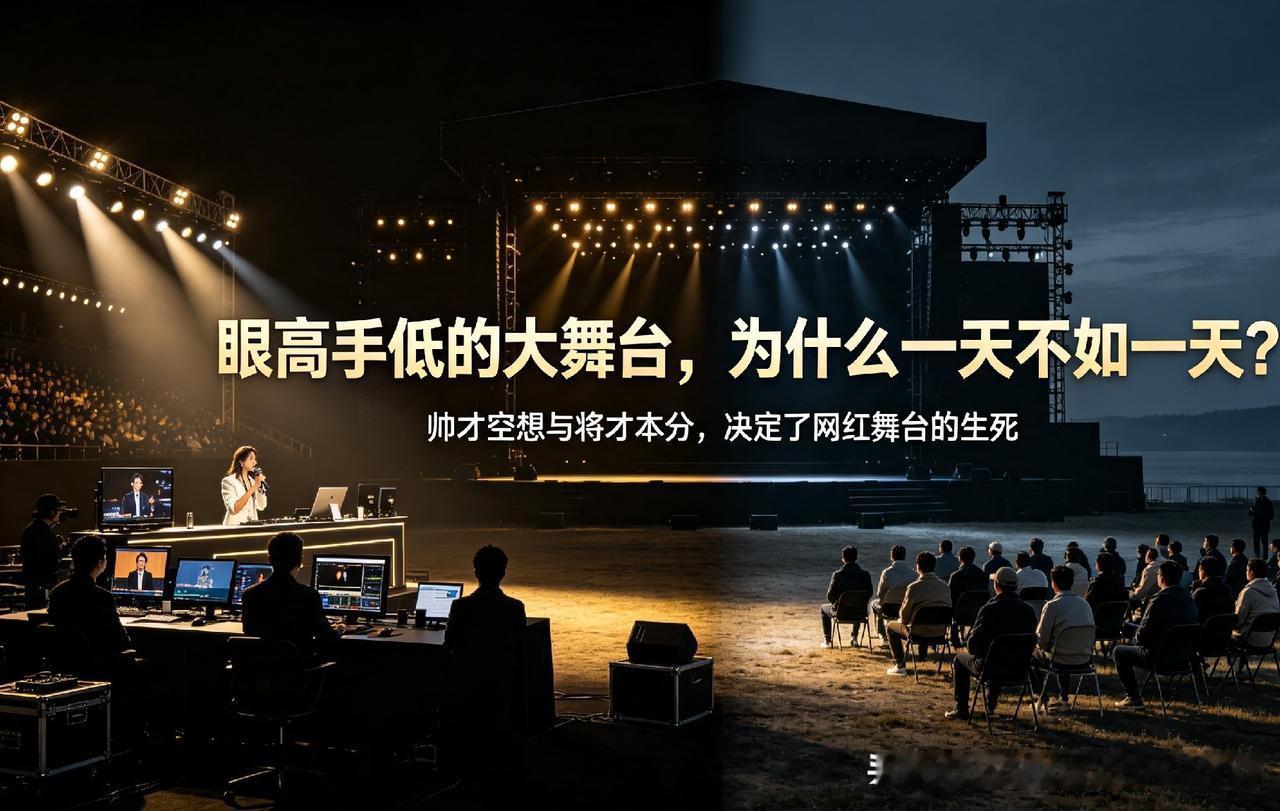 眼高手低、帅才空想：
当下网红大舞台兴衰的终极底层逻辑
 
所有网红大舞台的陨落