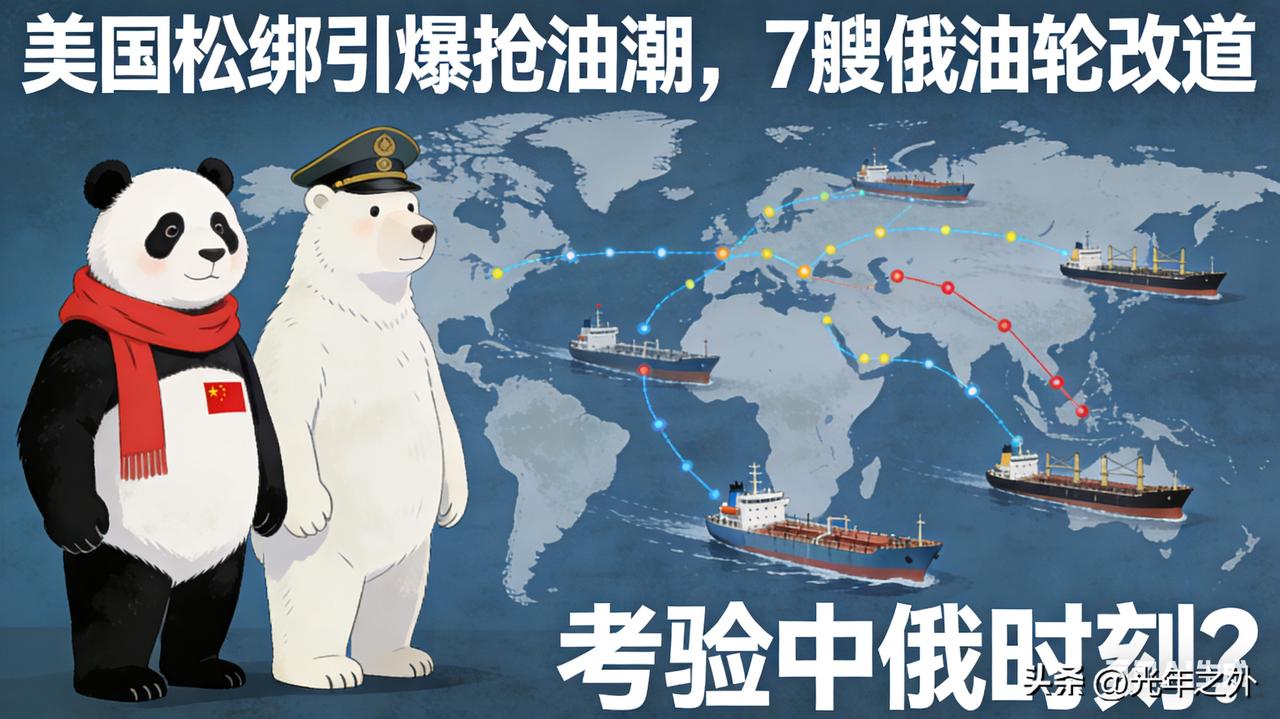 美国松绑引爆抢油潮，7艘俄油轮改道，考验中俄时刻？
 
中东战火骤起，这条全球石