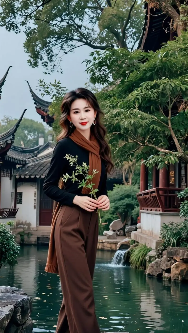 AI园林氛围感照 ai创作