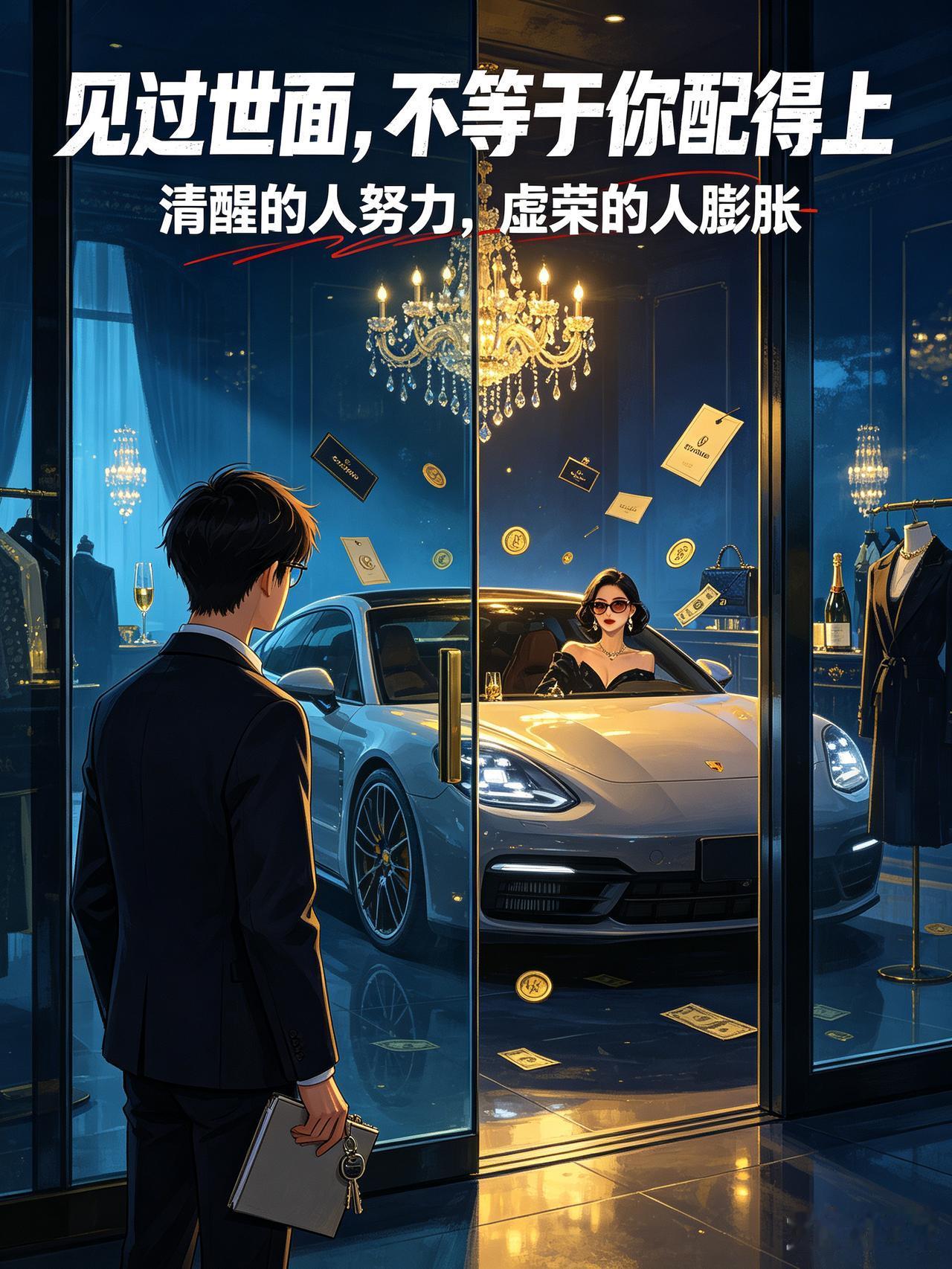 同样见过浮华，两种截然不同的心态
        男生偶然坐过跑车、踏入高端圈子