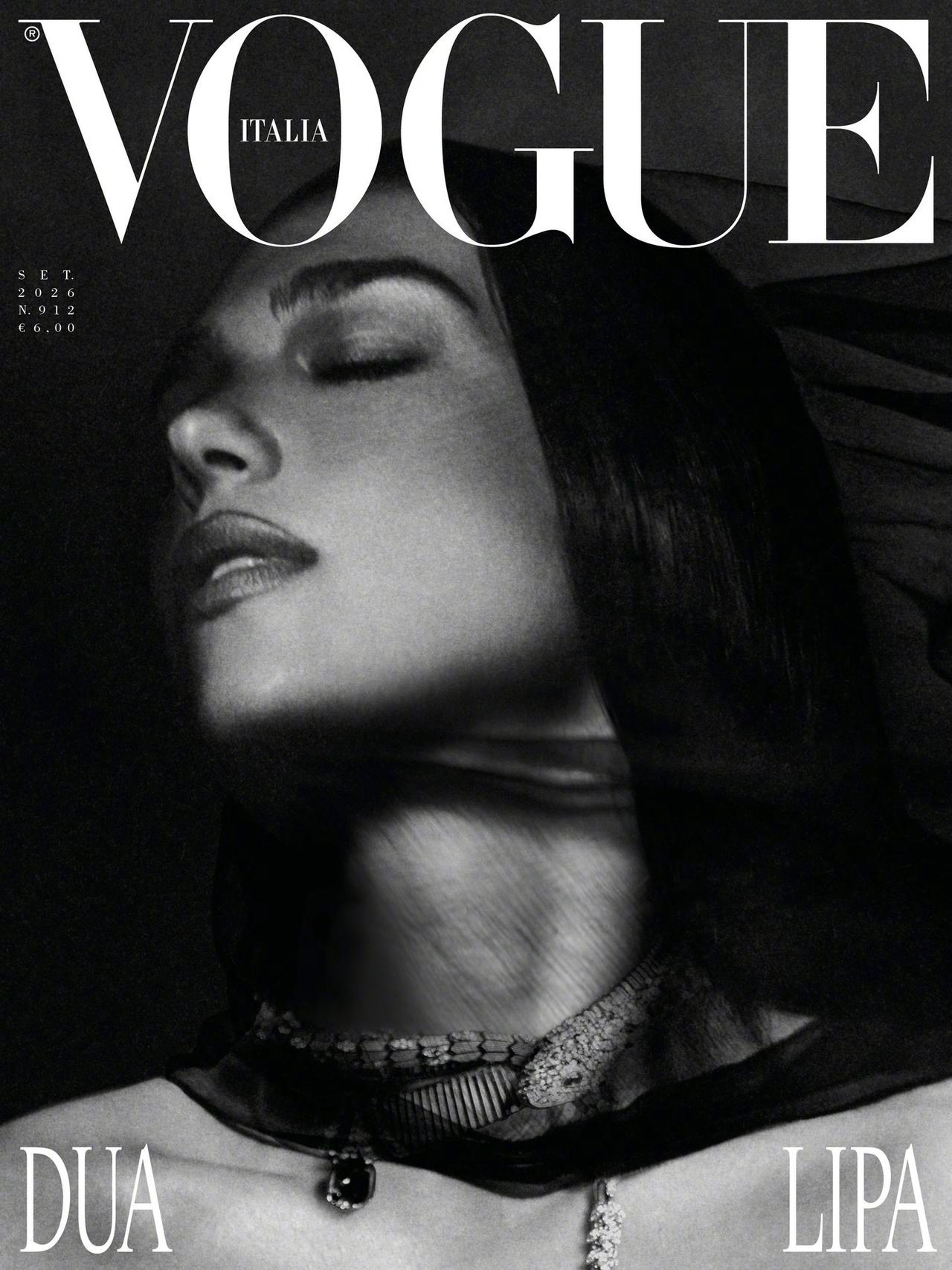 Dua Lipa “啪姐” Vogue Italia 九月刊封面人物，佩戴BVL