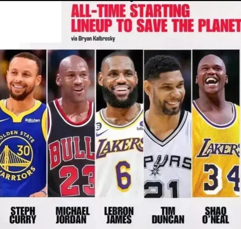 美媒票选NBA历史最佳阵容——争议最小
美媒票选，野榜评选，最佳阵容，争议最小。