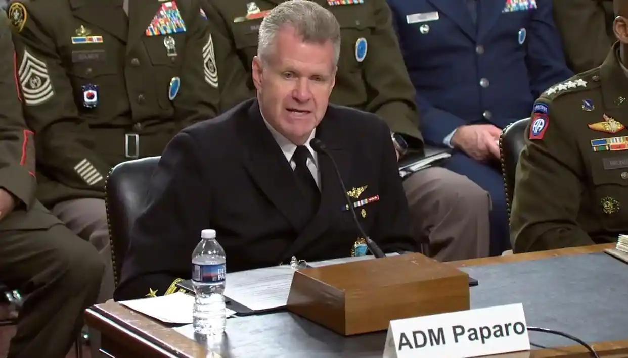 美国印太司令部司令、海军上将帕帕罗在国会作证，他敦促台湾当局立即通过400亿美元