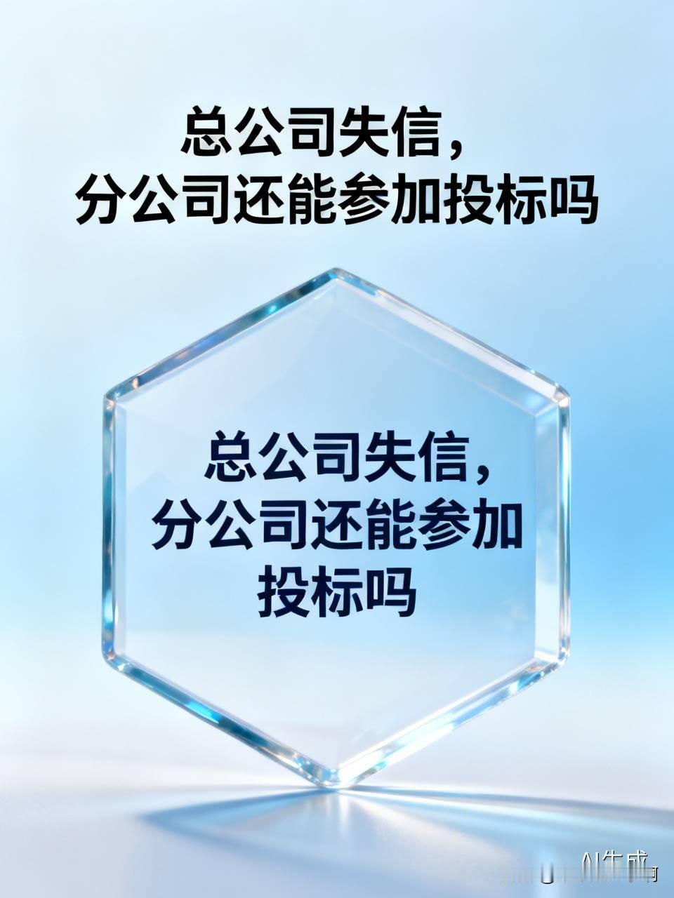 笔者ahwwxbh

总公司失信，分公司还能投标？90%投标人都搞错的招投标伪命