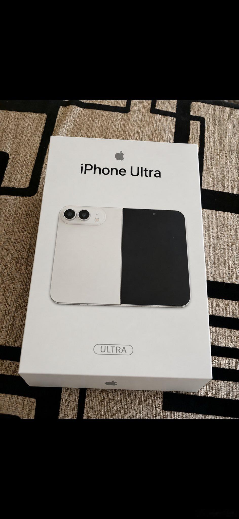有网友晒出iPhone Ultra的包装盒，但被质疑是AI生成