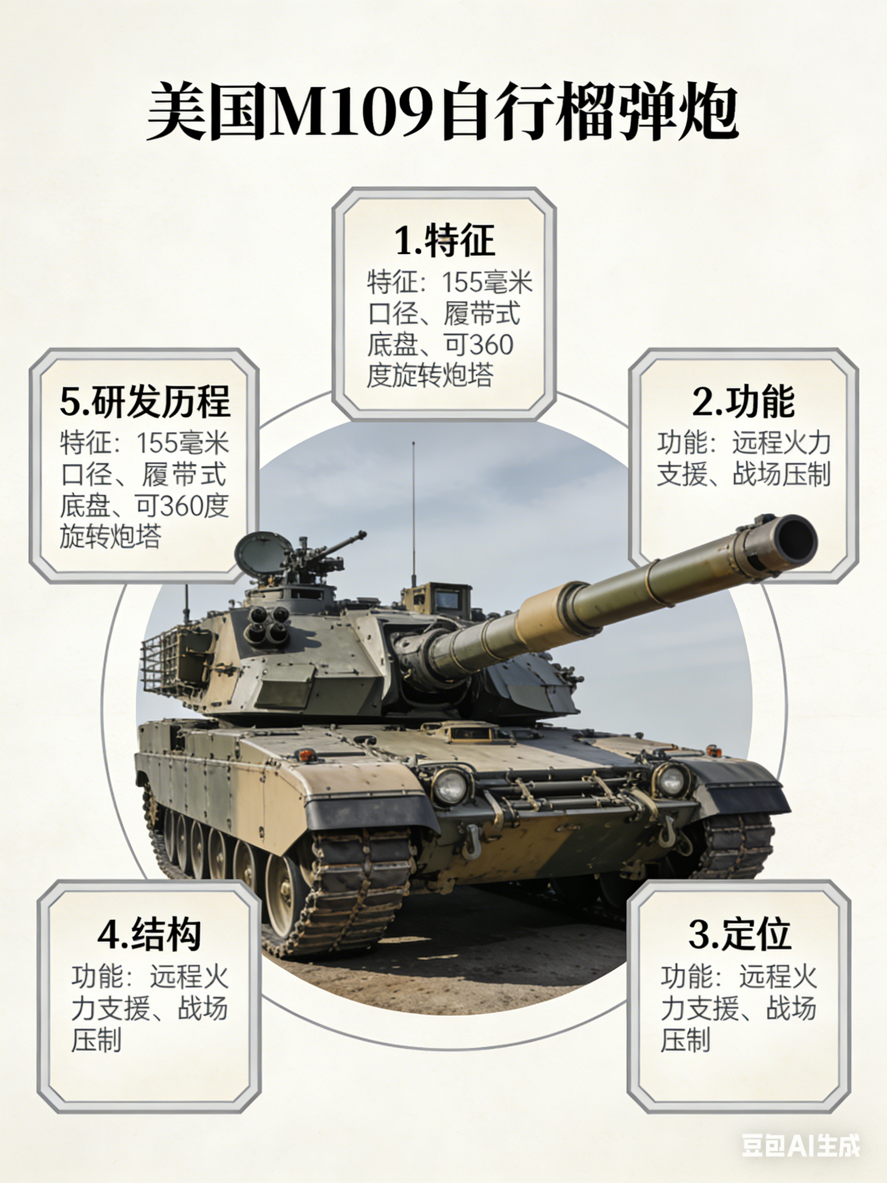 全球武器装备盘点 美国M109自行榴弹炮M109自行榴弹炮（M109 Self-