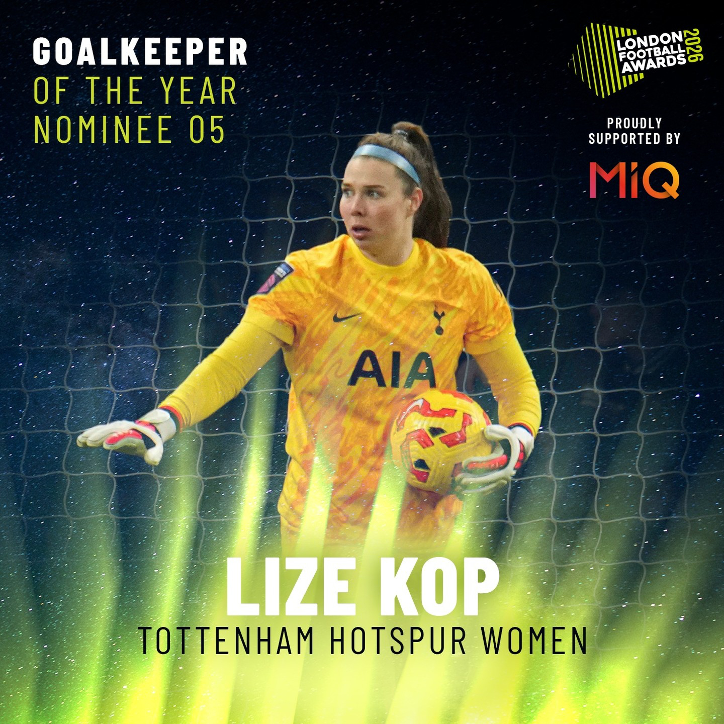 2026伦敦足球奖提名公开，热刺女足大丰收霍尔特被提名为年度最佳女超球员，坦德伯