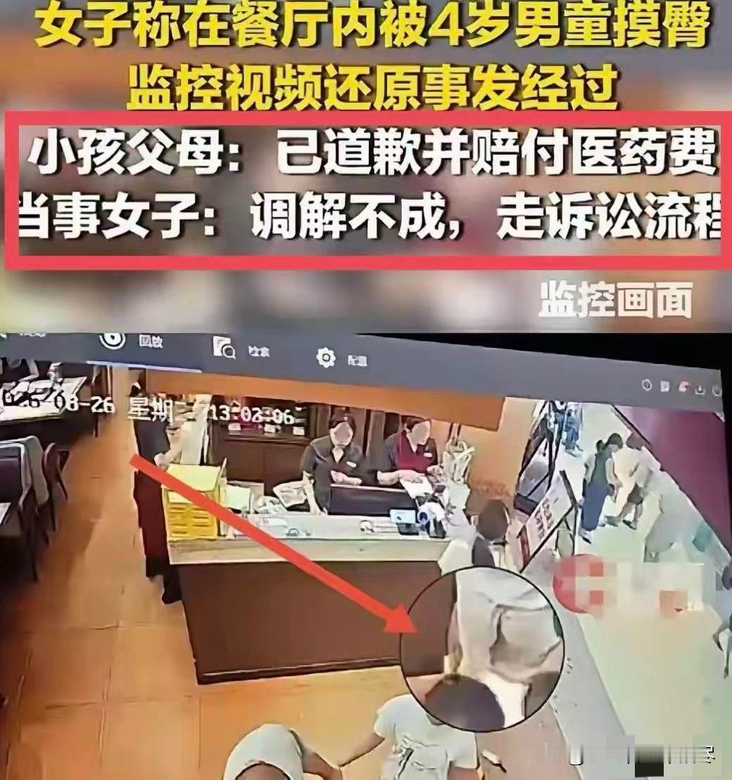 长沙餐厅碰瓷四岁小男孩的小仙女，可能会有以下几个结局：

第一：四岁小男孩的家长