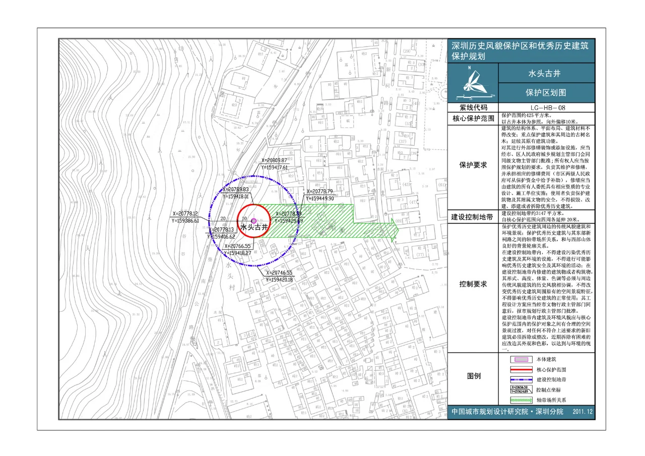 深圳水头古井保护区划图
