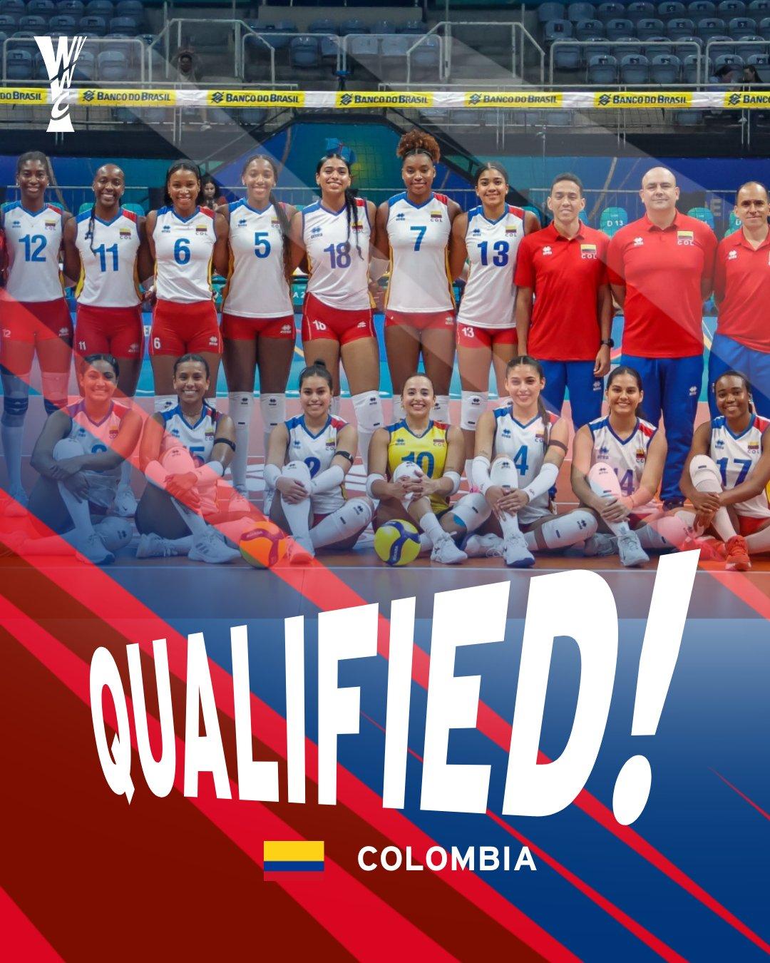 🇨🇴 哥伦比亚女排锁定2027女排世界杯门票！🎟️🌎
哥伦比亚队正式拿下