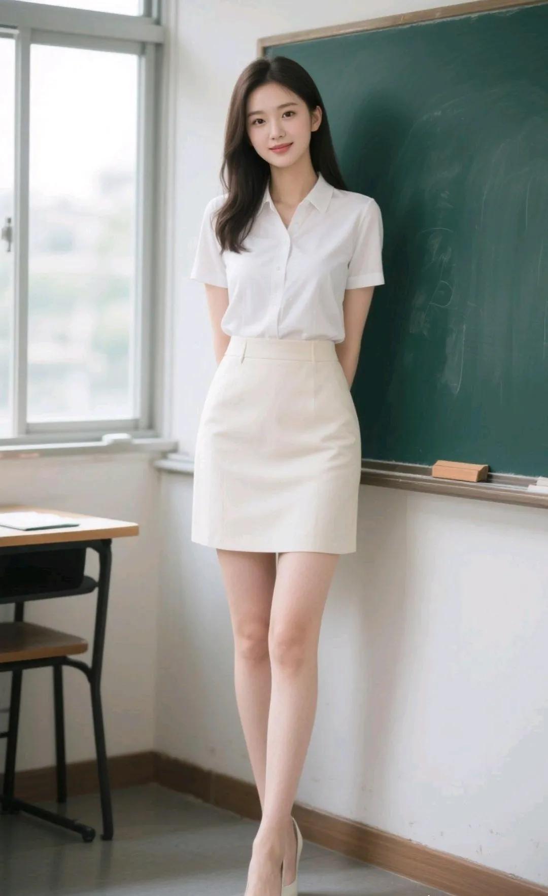 元气少女穿搭指南💡清新校园风，白衬衫+短裙，青春活力满满！💃🏻✨