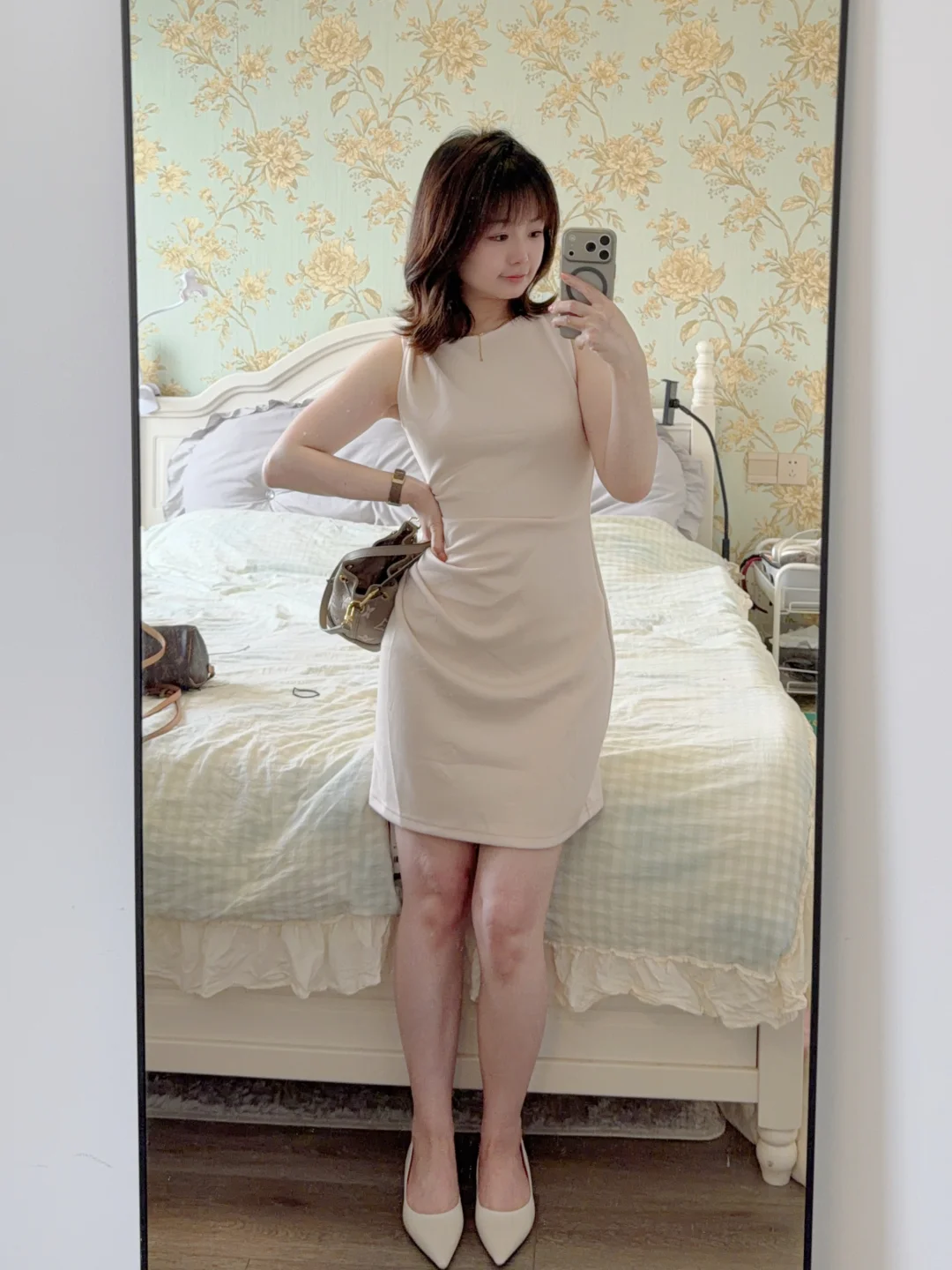 153cm48kg｜小个子微胖气质修身连衣裙～