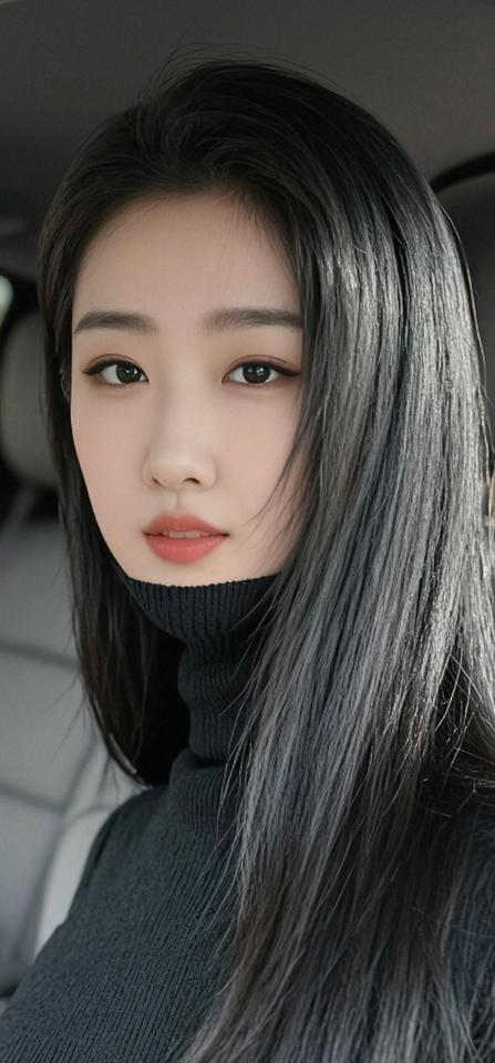 AI黑发女神的风采