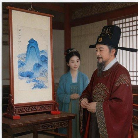 遇见艺术新城事微小说 《矢车蓝约》北宋乡野，大片矢车菊漫过田埂。书生沈砚自幼喜爱