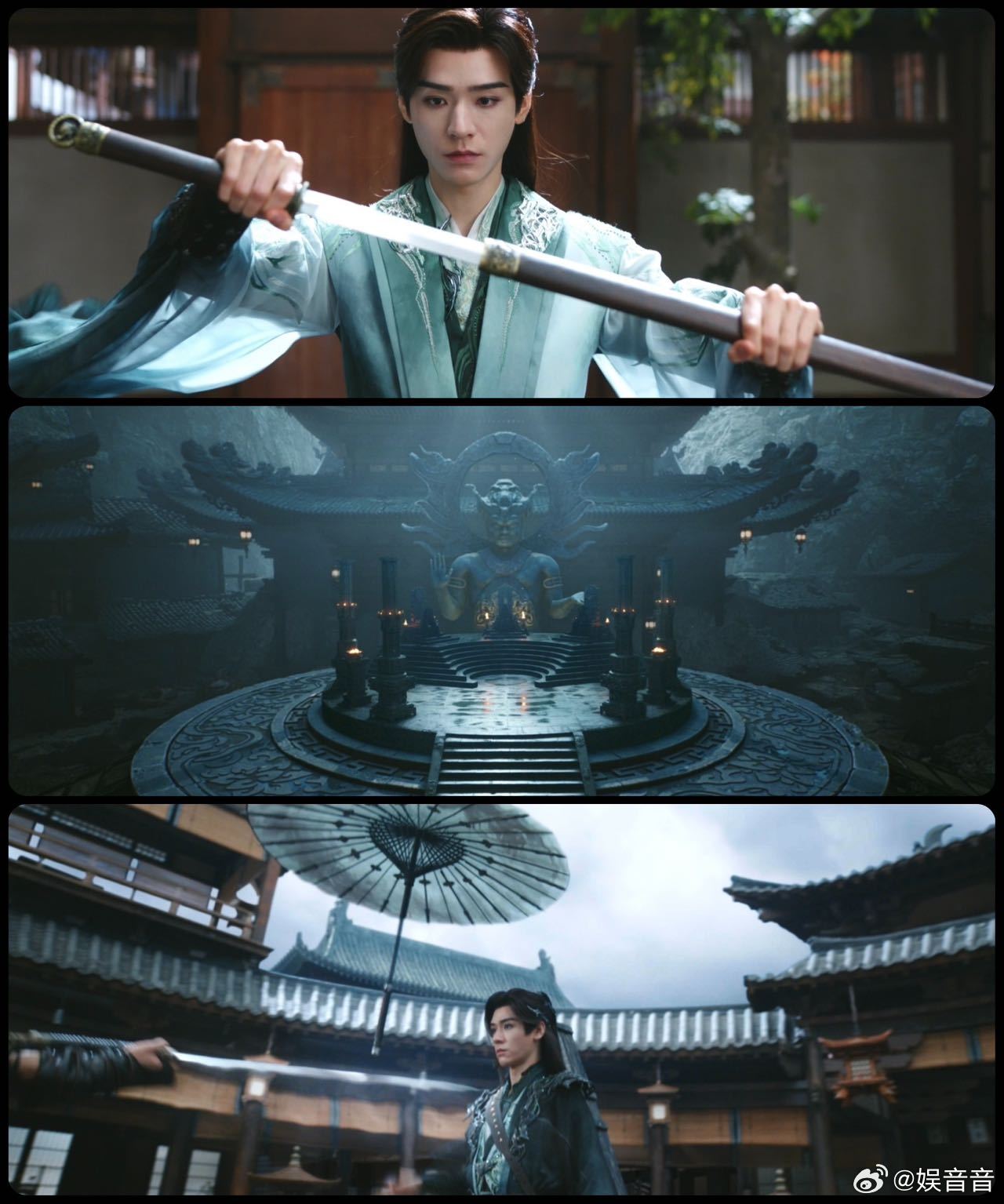 暗河传龚俊开伞镜头 《暗河传》龚俊开伞之际，孤冷神秘之感扑面而来。他把伞运用得巧