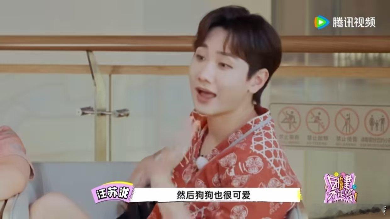 汪苏泷正主认证狗塑  太爱汪苏泷的真实了！在 团建不能停  里，因对小狗的喜爱，