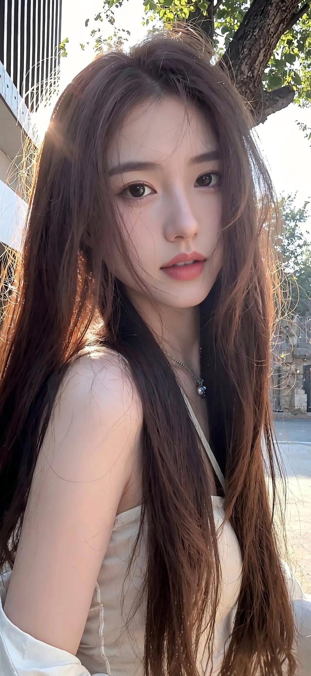 这阳光是神的麦芒
镀亮你发梢的河
每一缕都流着时光的蜜
垂在肩头，是未拆封的
春