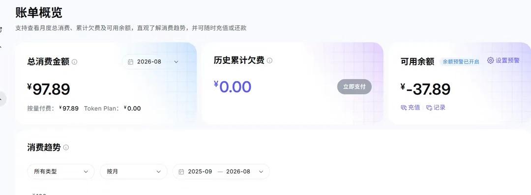 阿里云百炼（千问AI平台）你这是在？
也是脑抽了才突然想起来用这个平台给阿里送钱