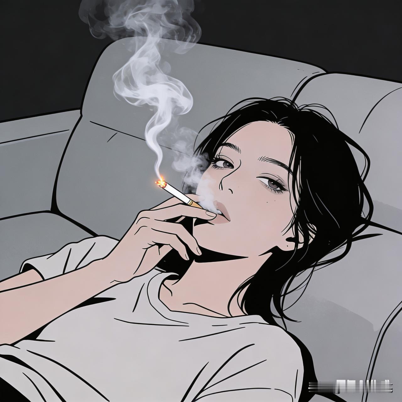 小时候，
看见有女人抽烟，
总感觉怪怪的，
心想，
烟，不是只有男人才可以抽吗？