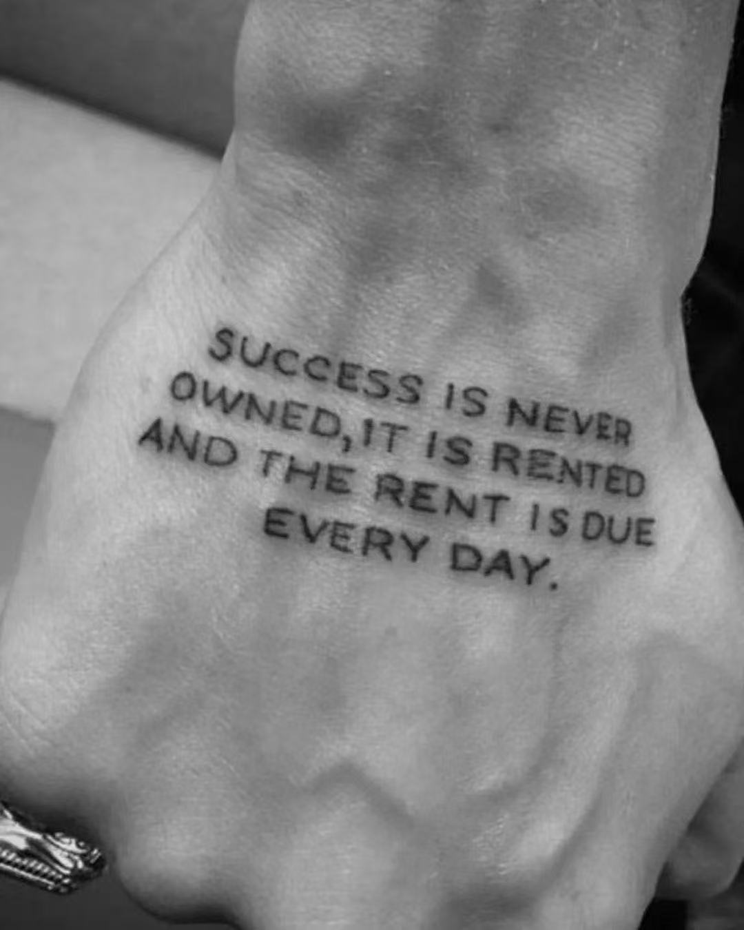 这句话有点意思：Success is never owned, it is re