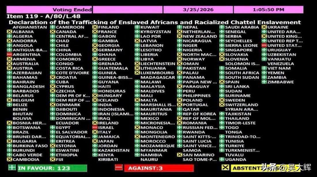 联合国承认贩卖人口为“最严重的反人类罪行”并呼吁赔偿
 
联合国大会通过了加纳提