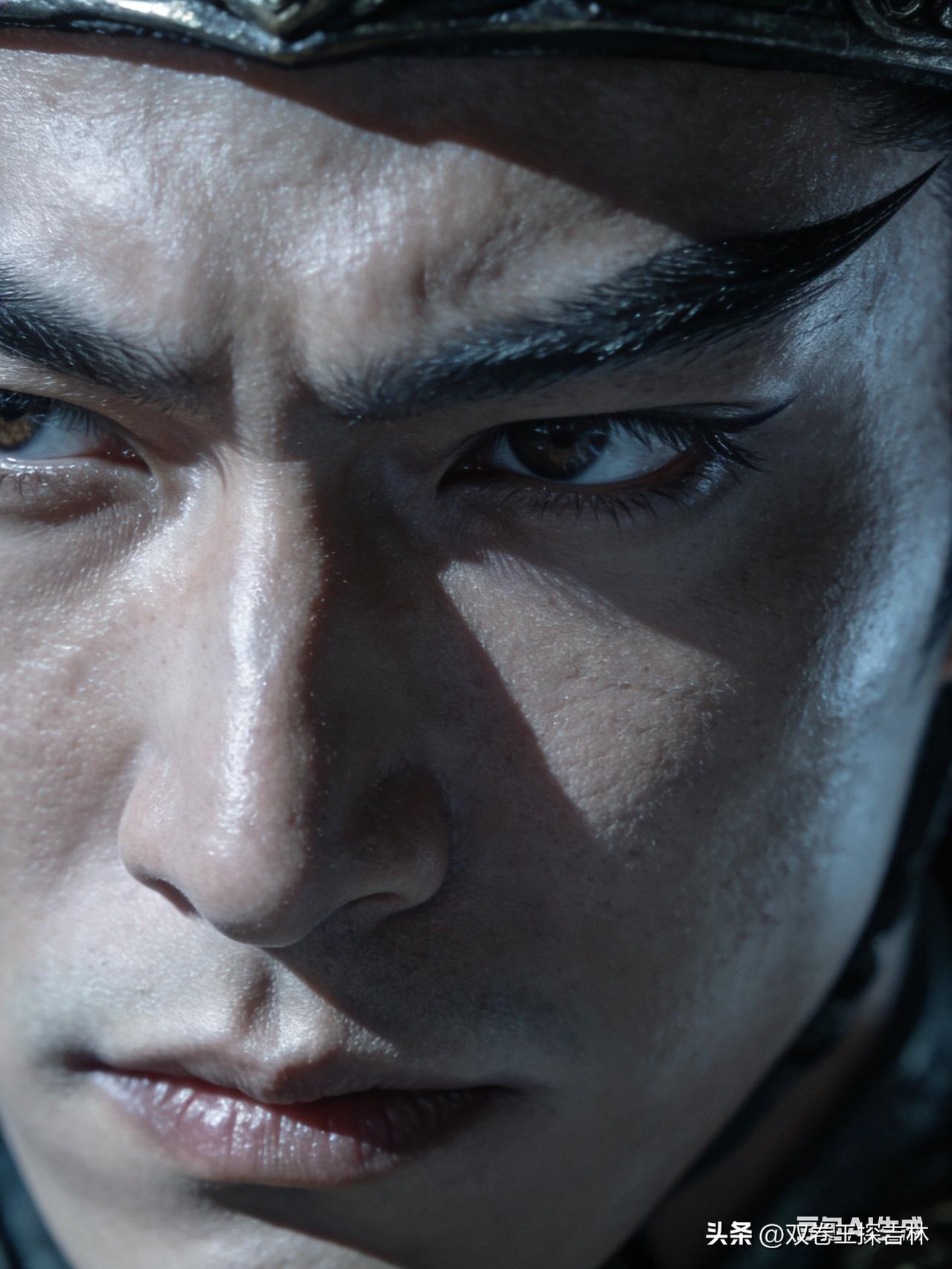 顶级的演员，靠眼神演戏。
即便是少年将军玉树临风面目俊朗，武人出身历经沙场归来，