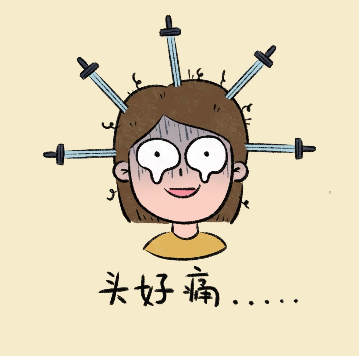 头疼……感觉整个天灵盖都在嗡嗡作响
