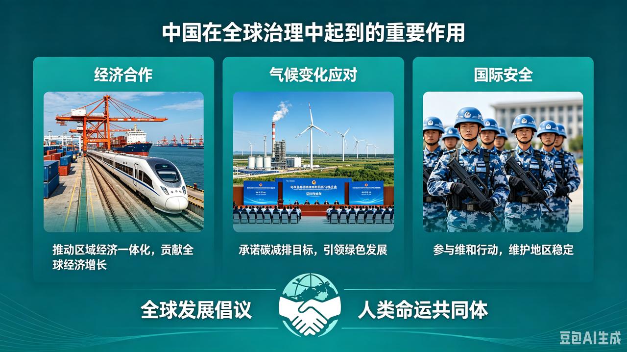 中国以三大倡议引领全球治理革新：共商共建共享理念与人类命运共同体构想，为体系变革