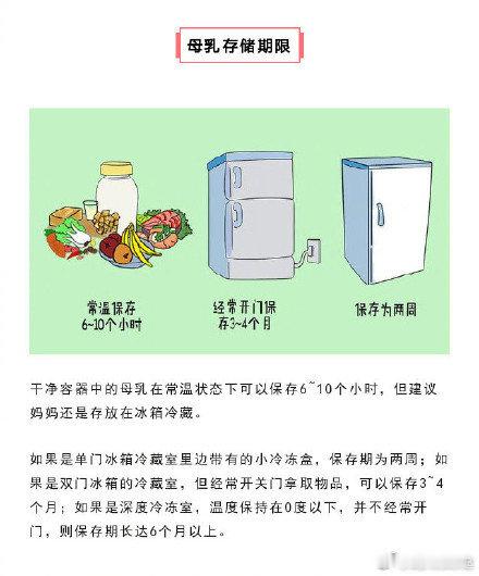 母乳的正确保存方法 
