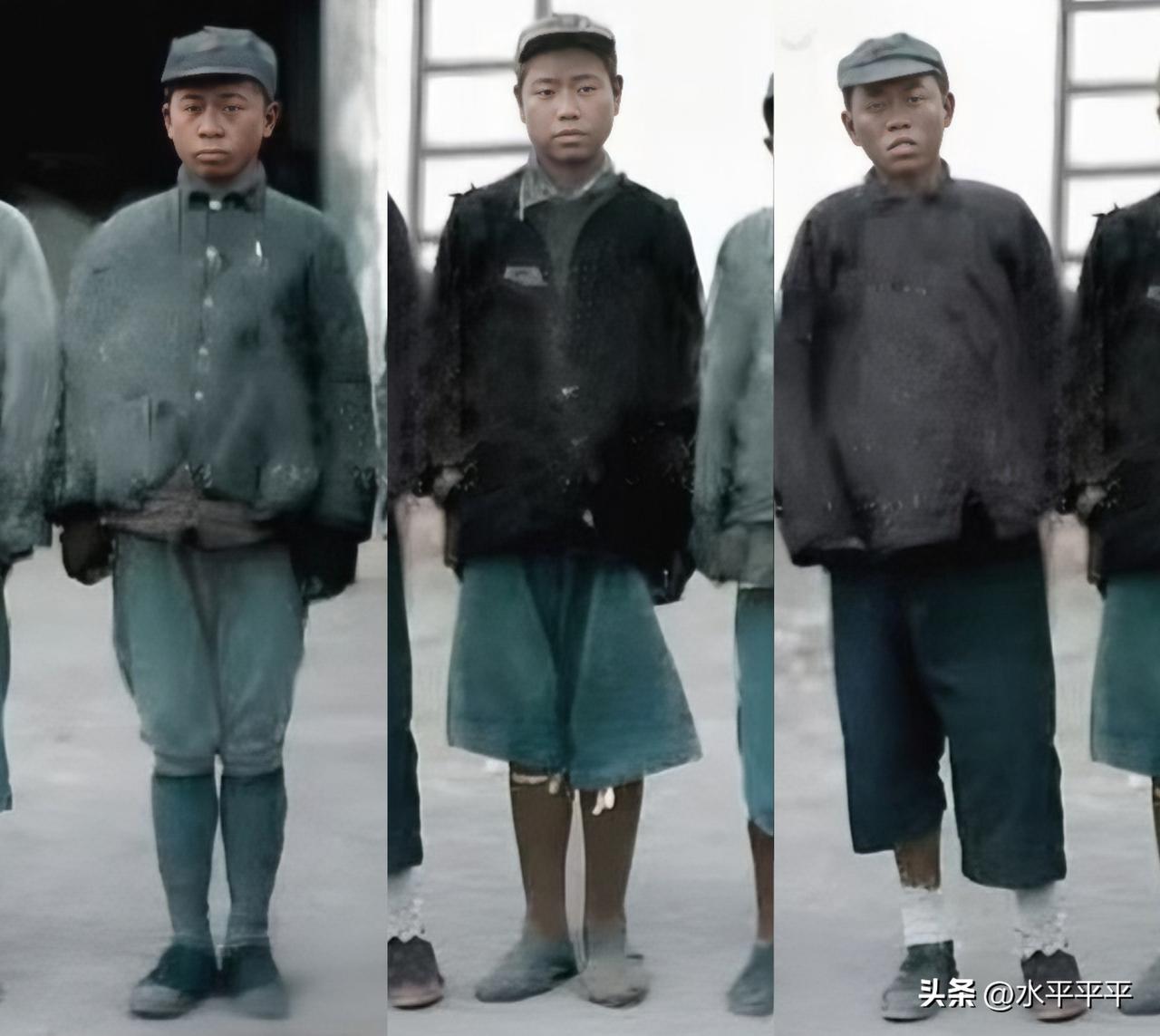 这是真正的红军战士，被俘后也不屈的真正战士！
他们虽然衣衫褴褛，虽然还是个大孩子