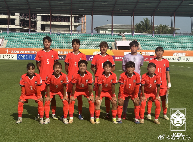 韩国U20女足首战对乌兹别克斯坦名单GK：1-金彩彬；DF：2-孟熙珍（14-朴