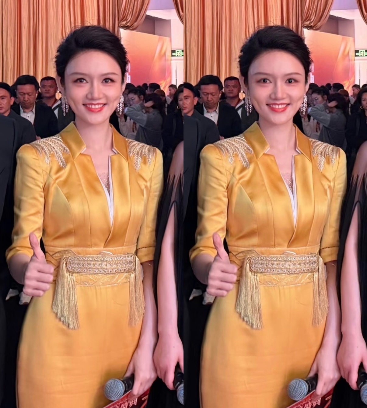 龙洋应该画个下眼线 龙洋五登总台春晚舞台，专业度直接拉满！国泰民安的长相太适配春