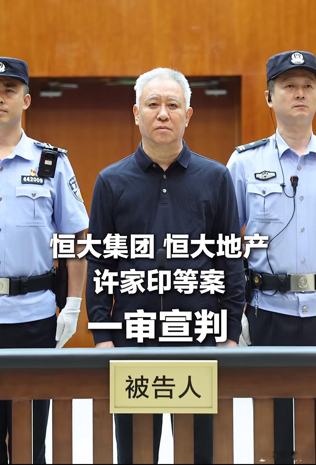 眉毛都白了许家印一审被判无期