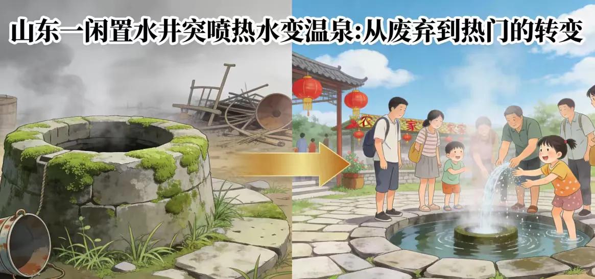 一口废弃井突喷“温泉”引热议，24小时后恢复平静
一口六七年前因水不能喝而被废弃