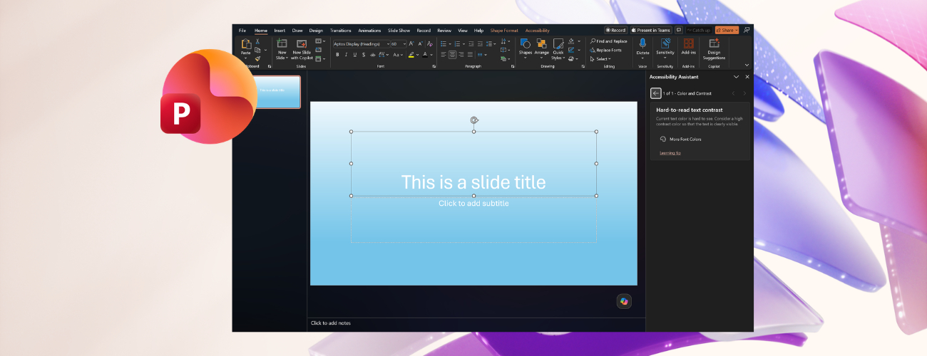 微软近期对 PowerPoint 的辅助功能助手（Accessibility A