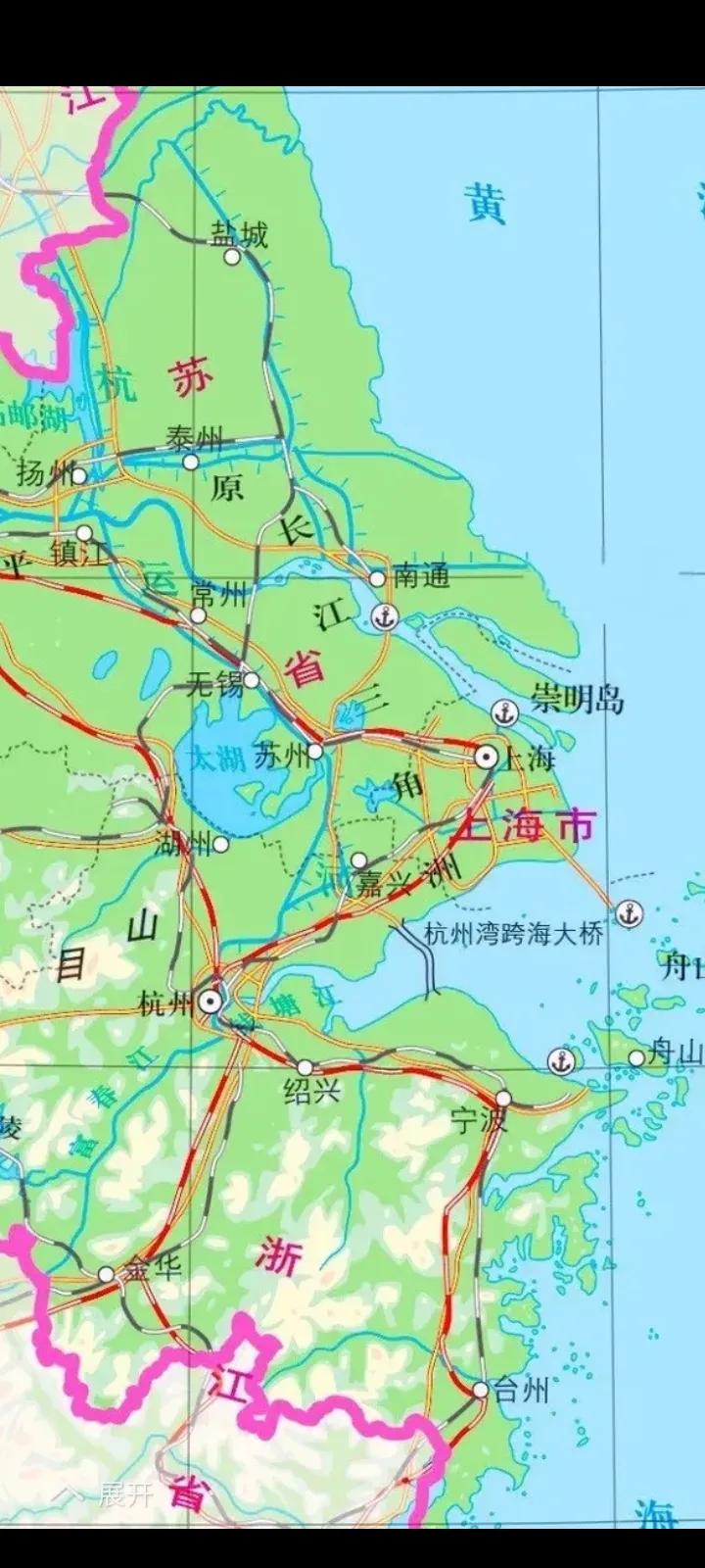 长三角沪甬双层公铁“跨海大桥，横行出世”，30分钟宁波到上海东站。
上海金融发达