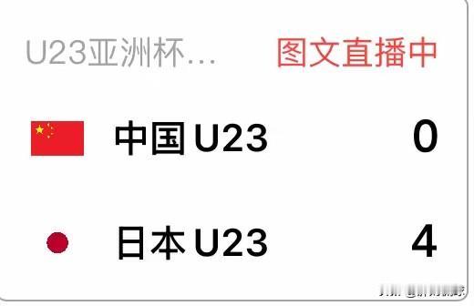 U23国足0：4小日本的结果很正常，输球不可怕，毕竟技术能力摆在那里，就像一个小