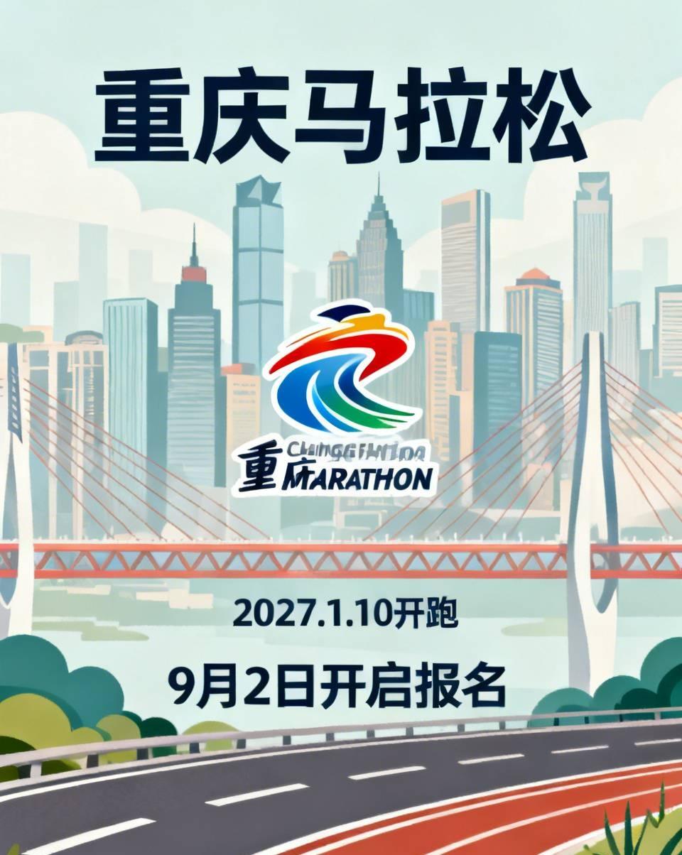 重庆马拉松正式官宣！9月2日开启报名，2027年1月10日开跑！
 
最炸裂的一