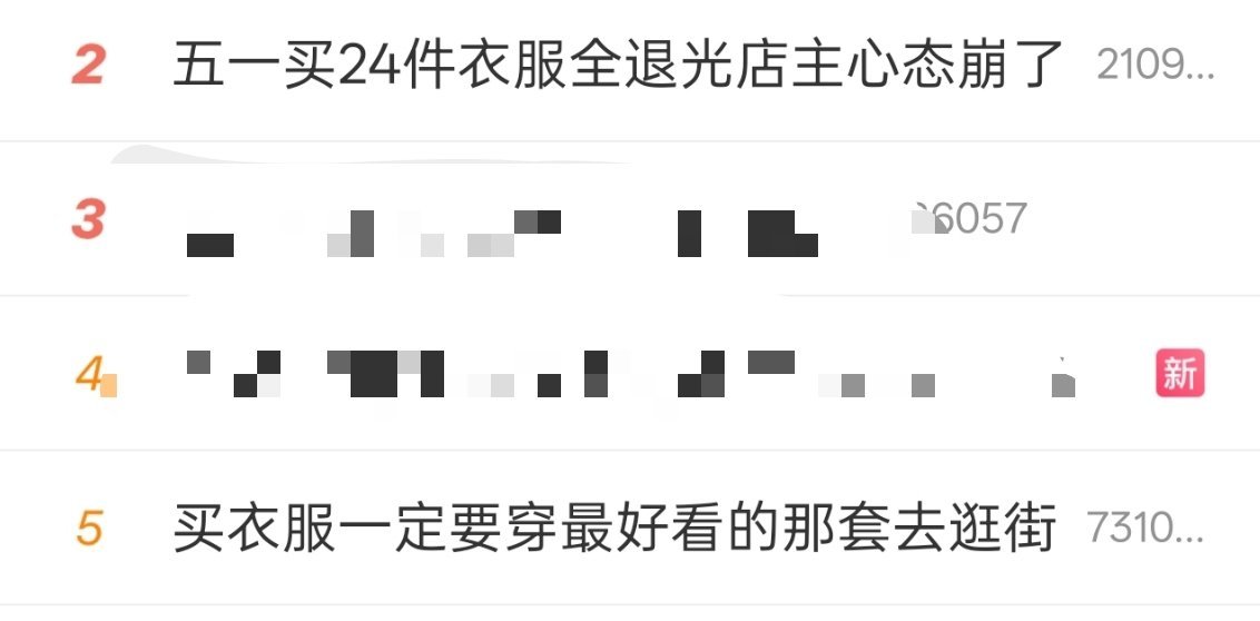 买衣服一定要穿最好看的那套去逛街这俩热搜放一起，莫名喜感。 