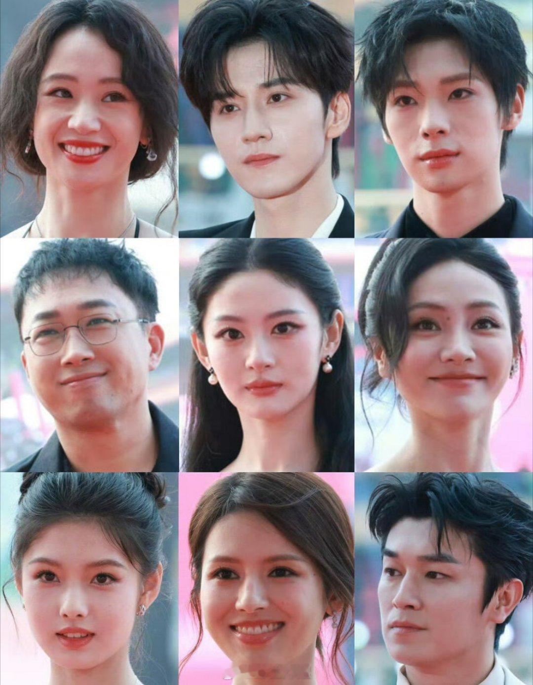 一起来看看横店文荣奖的男女艺人红毯生图，想当年赵露思也是从这个颁奖典礼上领奖了开