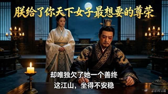 郭圣通被废后，刘秀深夜独坐，对阴丽华叹道：朕给了你天下女子