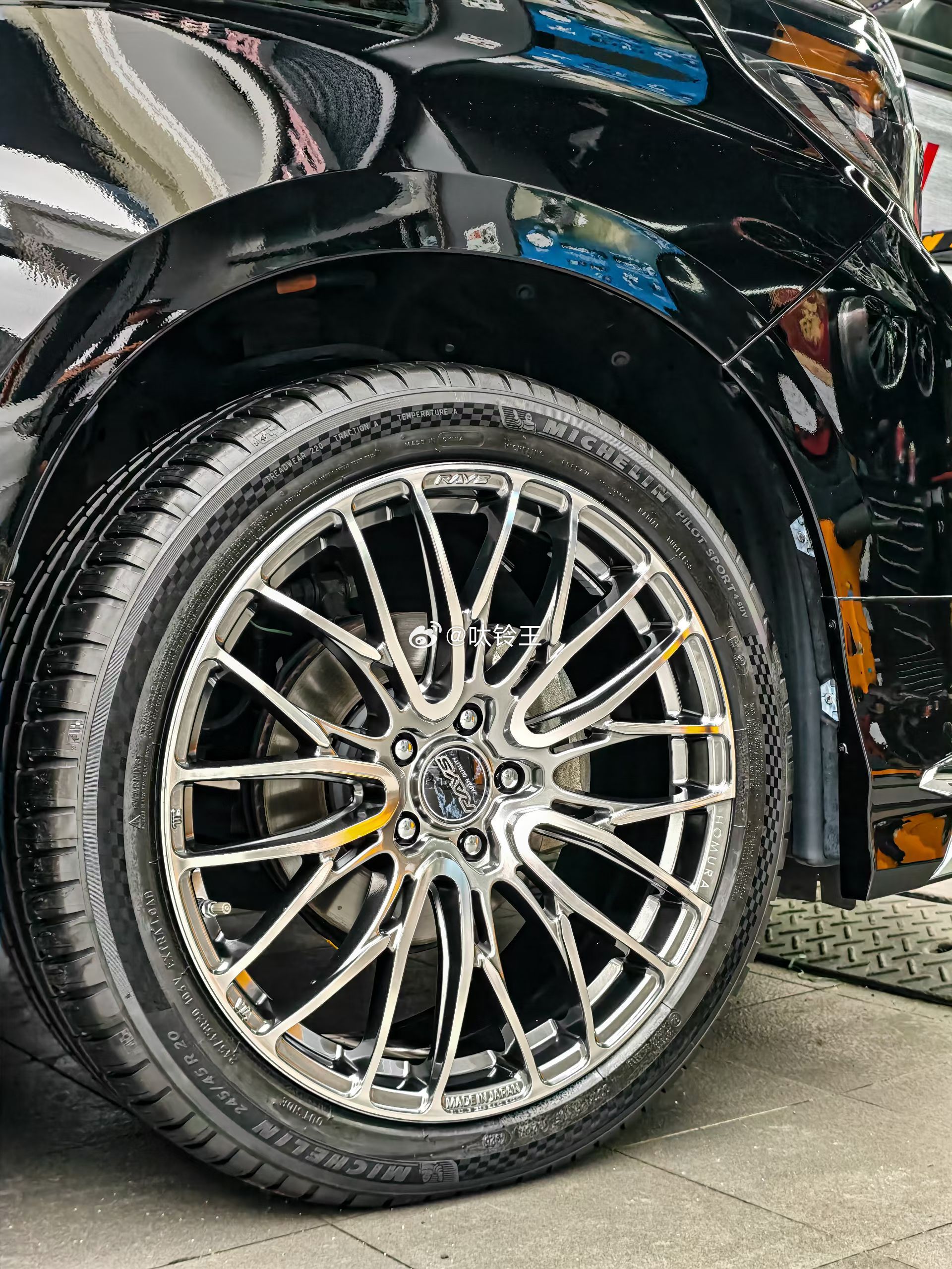 埃尔法 完工案例供参考 日本RAYS 2x10BD 20寸 上车搭配米其林PS4