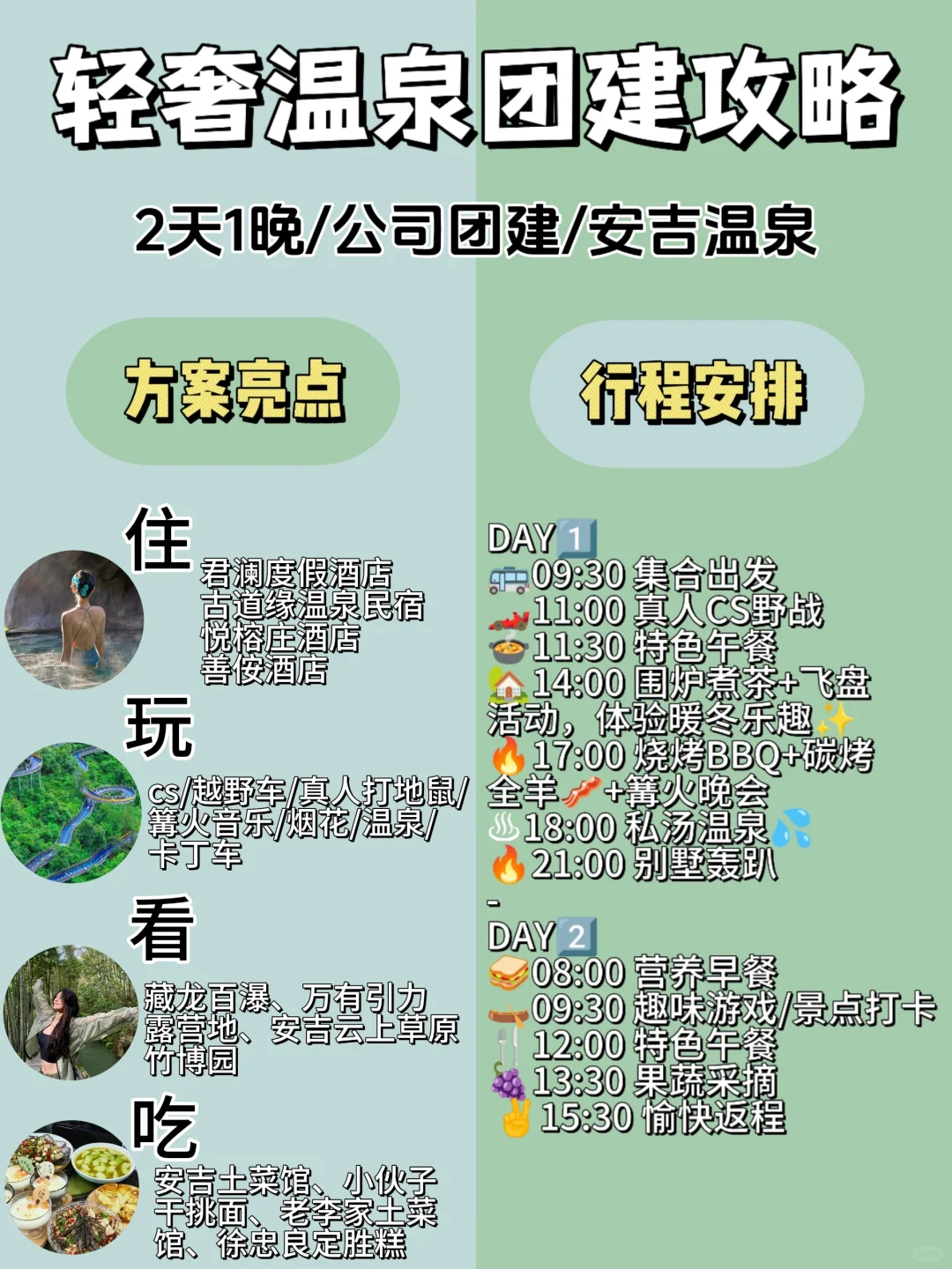 真的不踩雷！！安吉秋冬温泉团建创新玩法