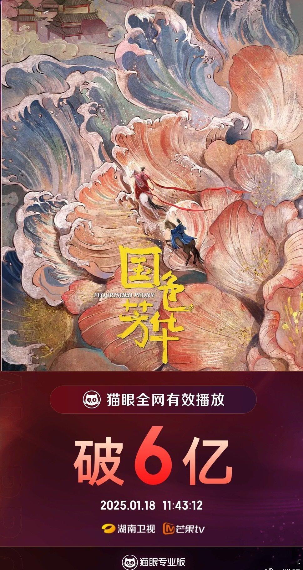 国色芳华有效播放量破6亿 国色芳华牛逼哈 