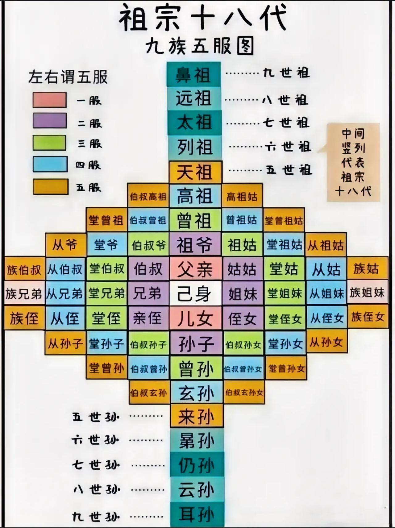 常听到的祖宗十八代、鼻祖、九世主、九世孙、九族等这些词，你知道具体指什么吗？或者