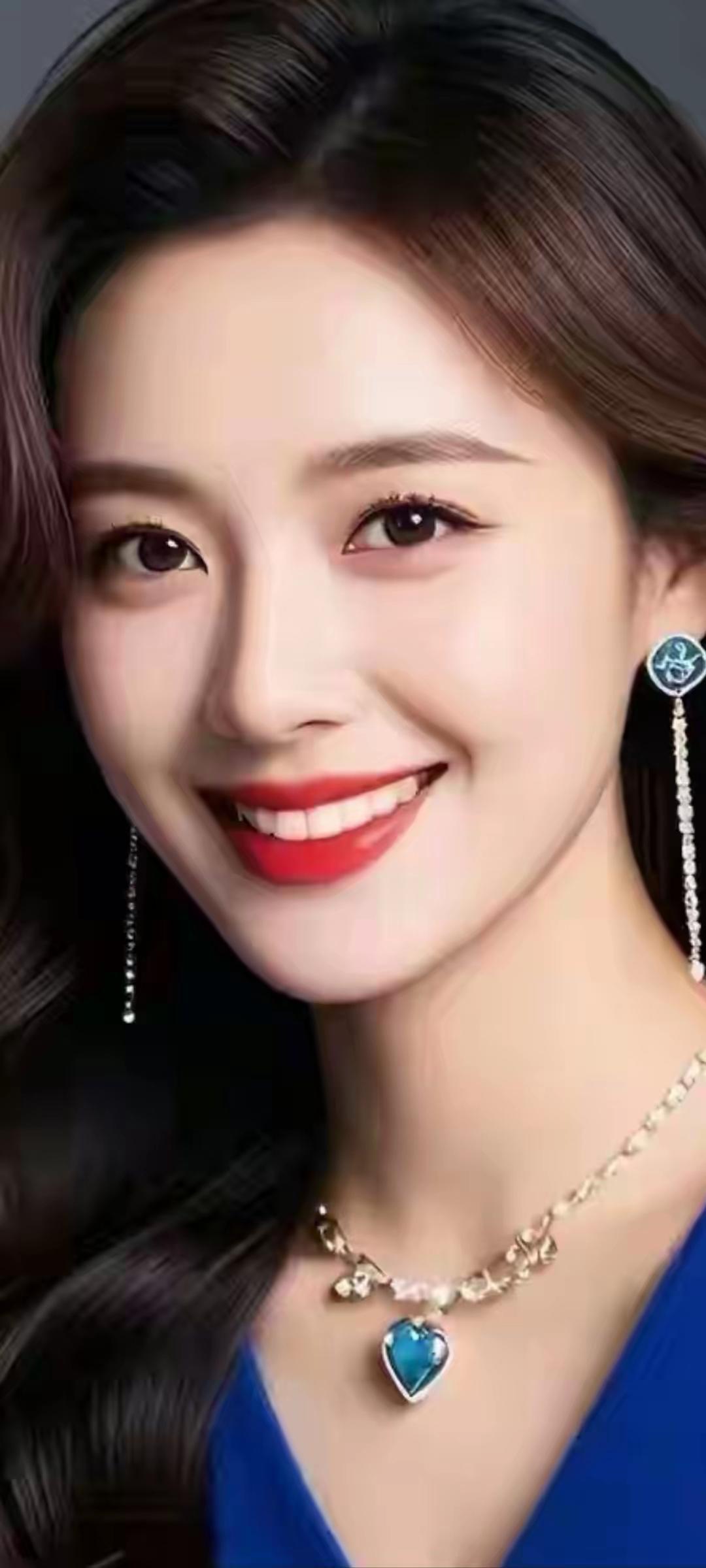 耳环闪耀，笑颜如花